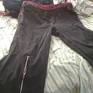 Tripp NYC pink/plaid Black jeans